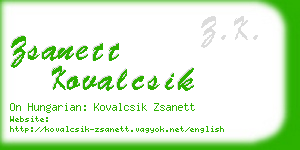 zsanett kovalcsik business card
